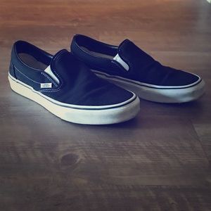 Classic Vans black slip-on shoe